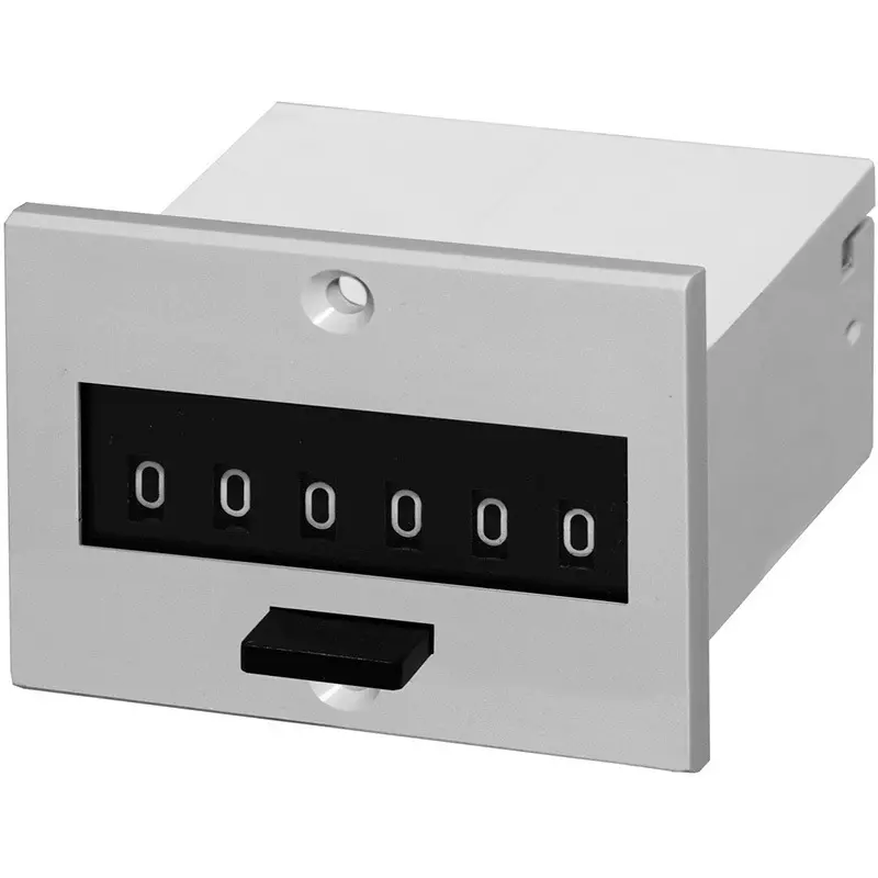 LINE SEIKI Electromagnetic Total Counter 6 Number of digit AC 200 V Power supply voltage Panel mounting screws Terminal fitting, MCF-6P AC200V