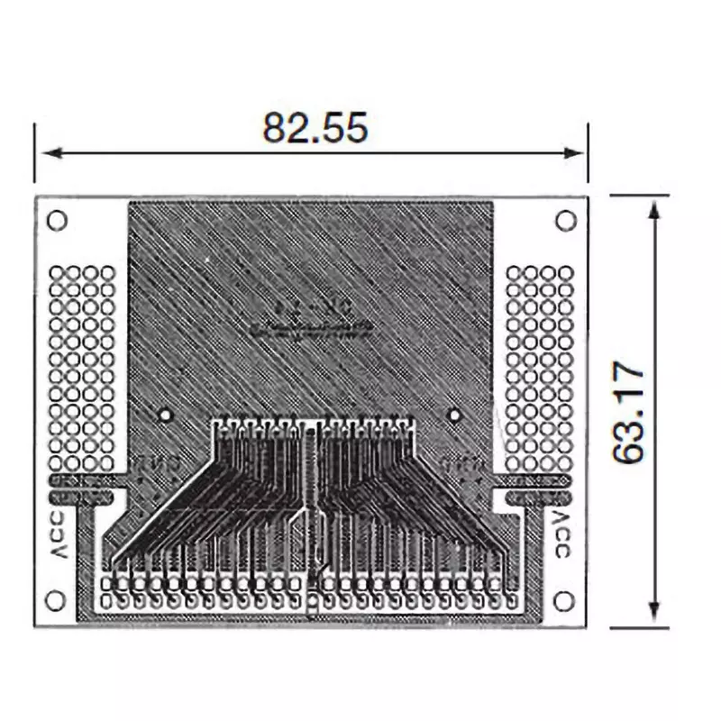 Sunhayato Connector Conversion Board 2.54 mm Cell Spacing 63.17 x82.55 mm Circuit Board Dimensions, Length X Width, CK-14
