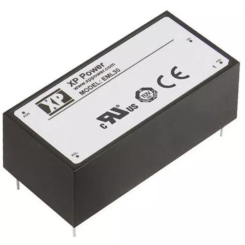 XP POWER AC / DC Converter 30 W Rated Power DC 5 Output Voltage 47 to 63 Input Frequency, EML30US05-E