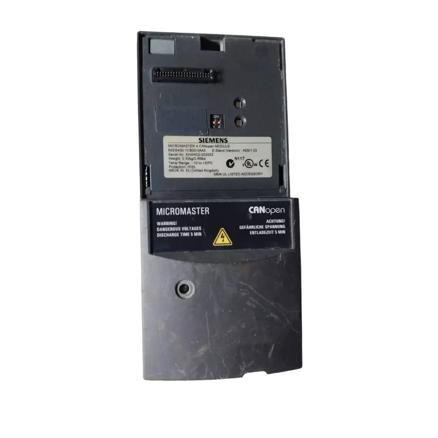 Siemens Micromaster Black Plastic for Industrial Use, 6SE6400-1CB00-0AA0