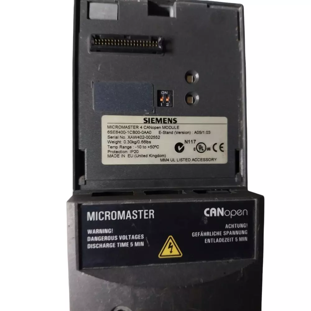 Siemens Micromaster Black Plastic for Industrial Use, 6SE6400-1CB00-0AA0