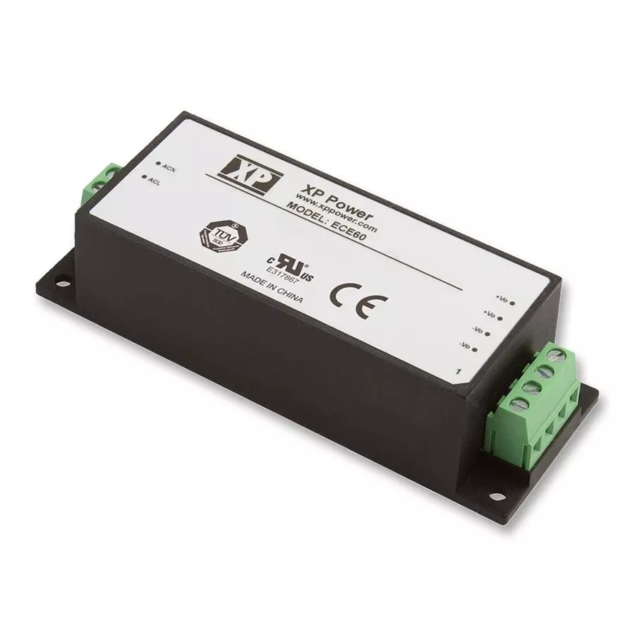 XP POWER Ac/Dc Converter, 60 W, 12 V, 5A, ECE60US12-S
