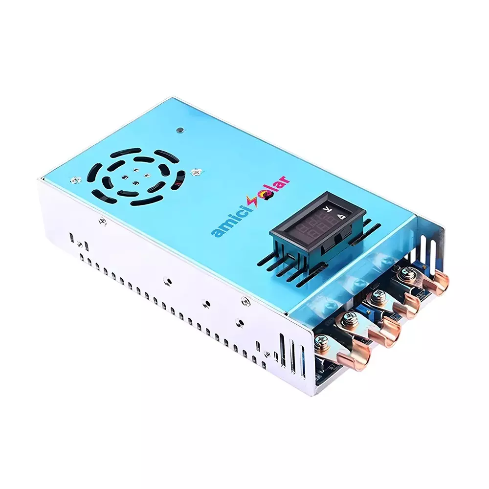 amiciSolar DC-DC Step-Up Boost Converter 2000 W 100 A with Voltmeter & Undervoltage Protection, 1xDC-BOOST