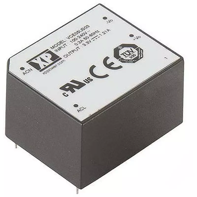 XP POWER AC / DC Converter 5 W Rated Power DC 3.3 Output Voltage 47 to 63 Input Frequency, VCE05US03
