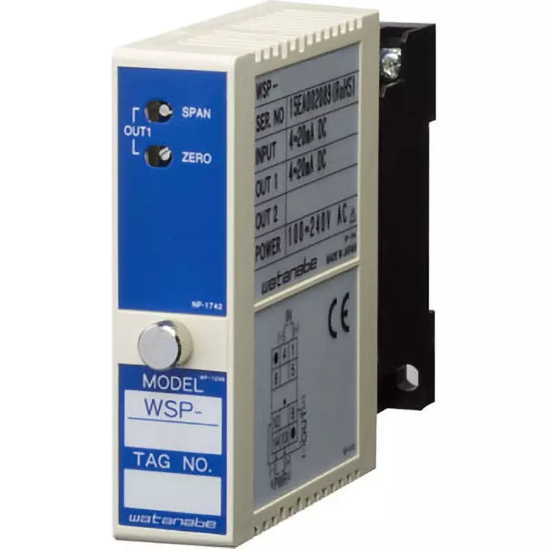 Watanabe Electric B Type Thermocouple Temperature Converter DC 24 V, WSP-THS-B21A-DT