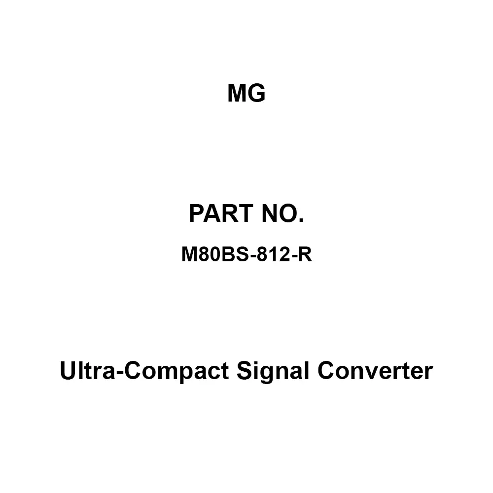 MG Ultra-Compact Signal Converter 24 V DC Power supply, M80BS-812-R