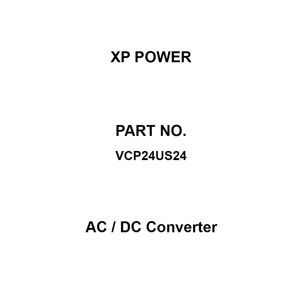XP POWER AC / DC Converter 1 A Output Current 24 W Rated Power 35 V Over Voltage Protection, VCP24US24