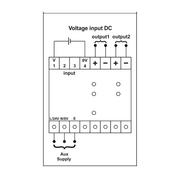 Shavison Dual Output Signal Converter 0-20 V Voltage 0-10V / 0-5V Output 1, 0-10 V / 0-5 V Output 2, SC2-V14-A-A-24V