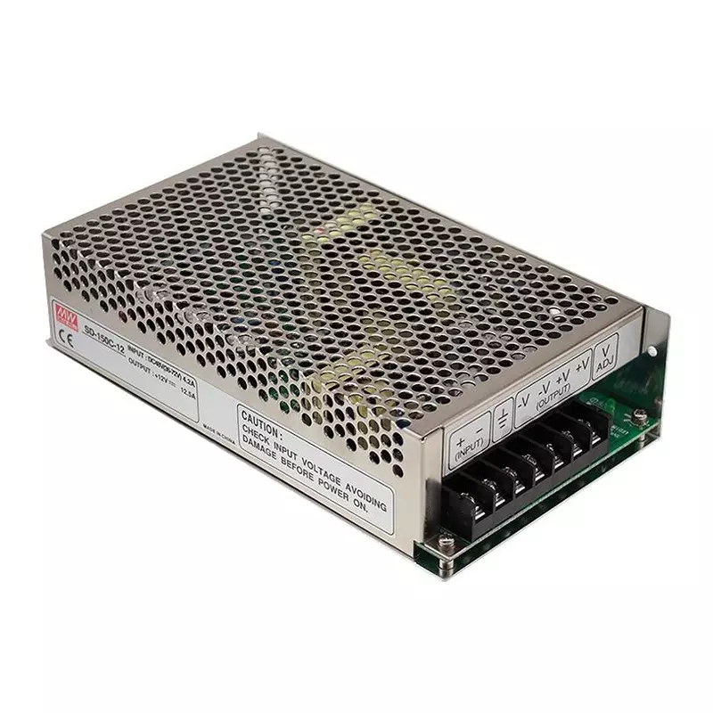 MEAN WELL Dc-Dc Converter, 12 V, 12.5A, SD-150D-12