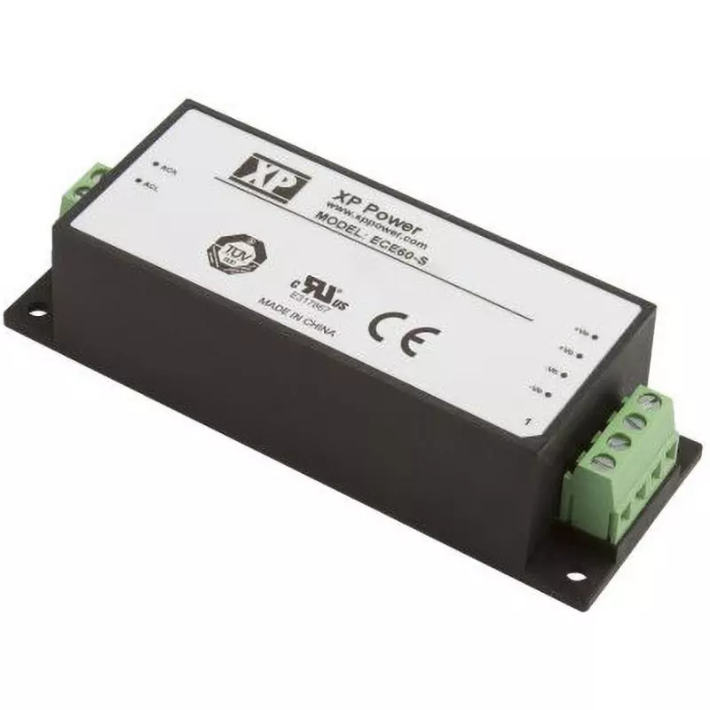 XP POWER AC / DC Converter 60 W Rated Power DC 48 Output Voltage 47 to 63 Input Frequency, ECE60US48-S