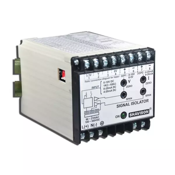 Shavison Dual Output Signal Converter 0-300 V Input Voltage 0-10V / 0-5V Output 1, 0-10 V / 0-5 V Output 2, SC2-V17-A-A-U
