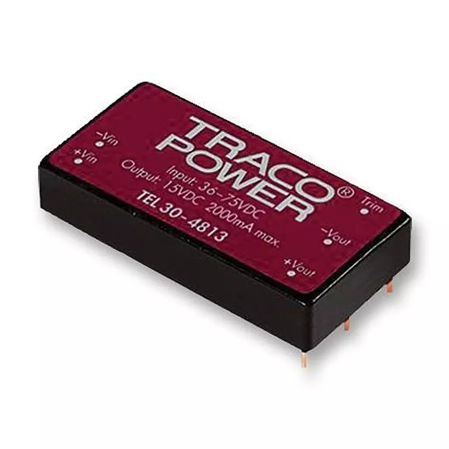 TRACO POWER Converter, Dc/Dc, 30 W, 5.1V/5A, TEL 30-2411
