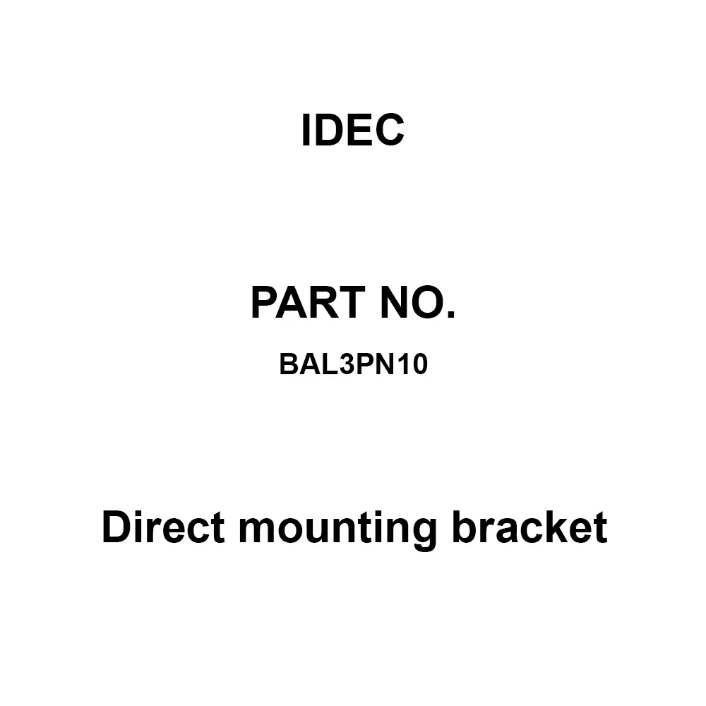 IDEC Direct mounting bracket Steel, BAL3PN10 (Set of 10 Pcs)