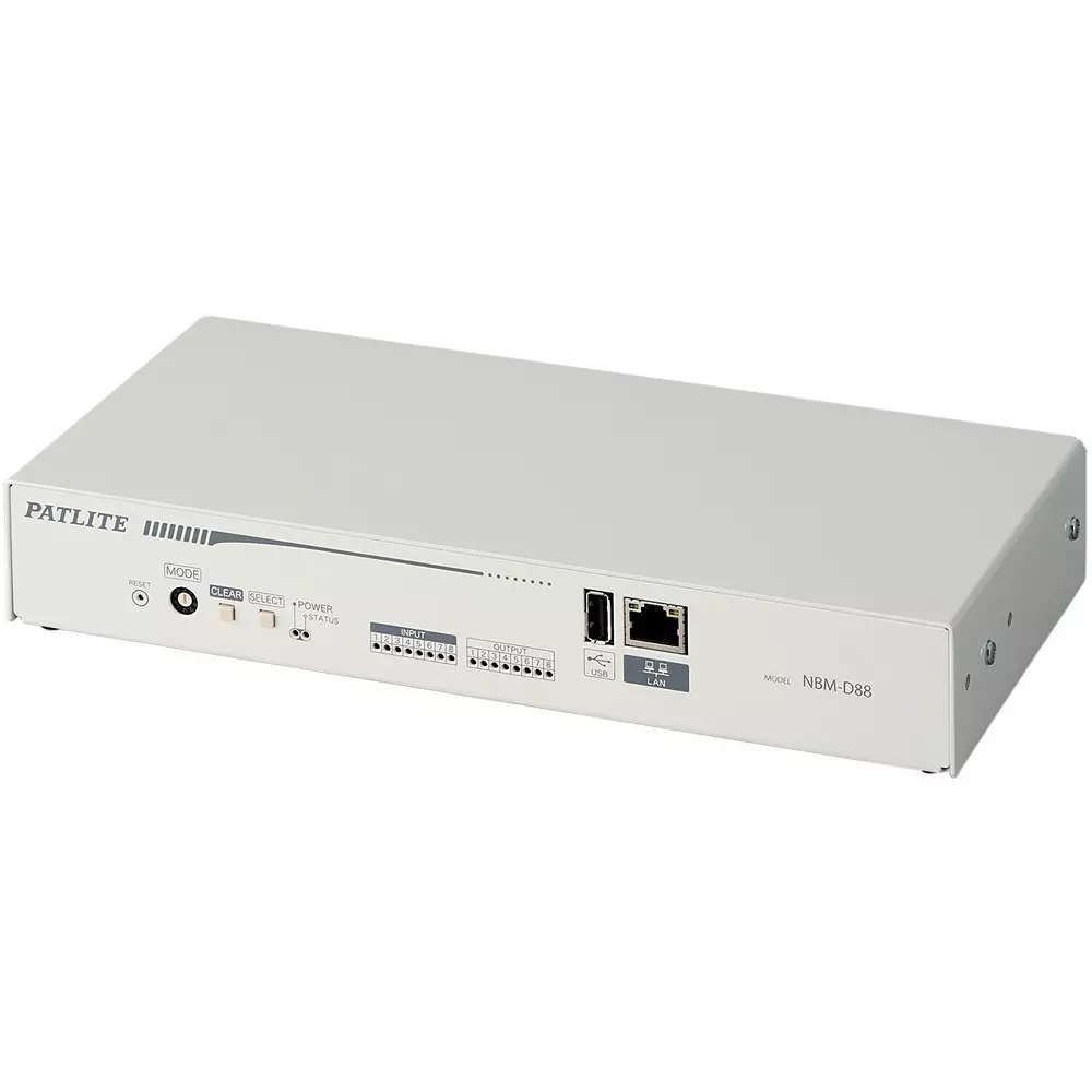 PATLITE Interface Converter Main unit: DC24, AC adapter: AC100-240 (50/60 Hz) Number of contacts: 8, NBM-D88N