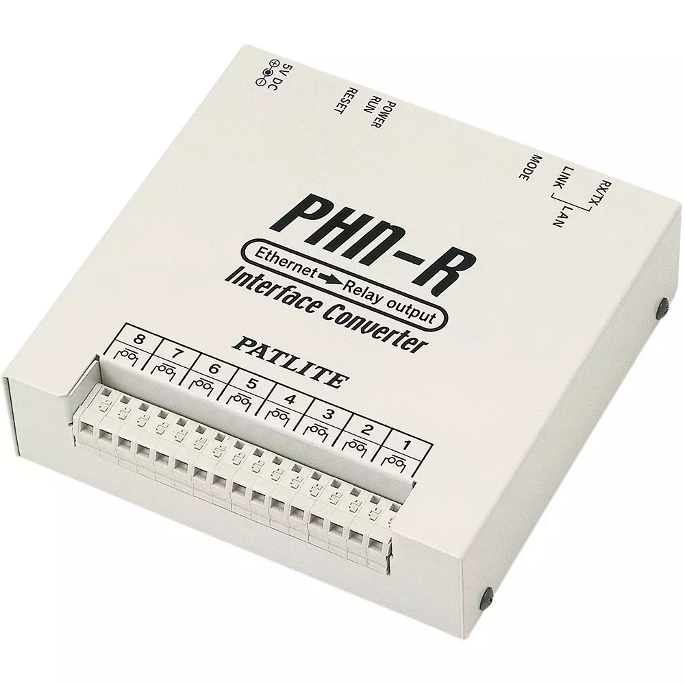 PATLITE Interface Converter AC100±10% (included AC adapter) Contacts / Non-voltage contacts (8 points), Capaci, PHN-R