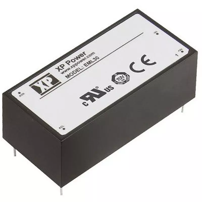 XP POWER AC / DC Converter 30 W Rated Power DC 15 Output Voltage 47 to 63 Input Frequency, EML30US15-E