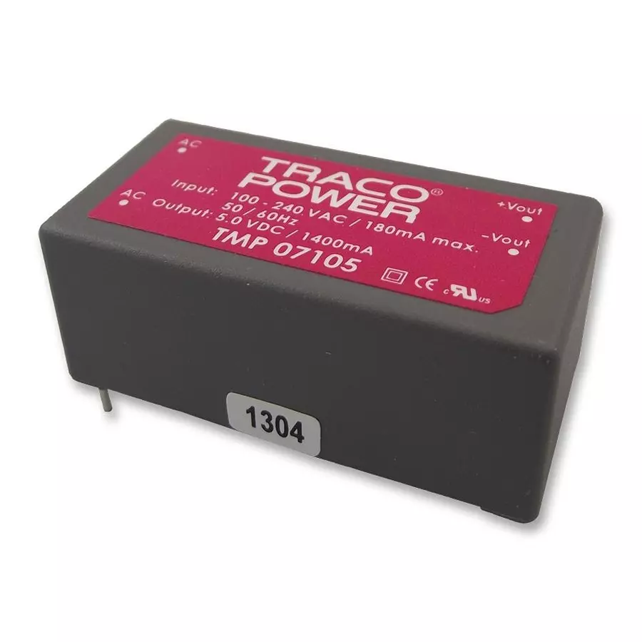 TRACO POWER Converter, Ac/Dc, 5 V, 6A/30 W, Module, TMP 30105
