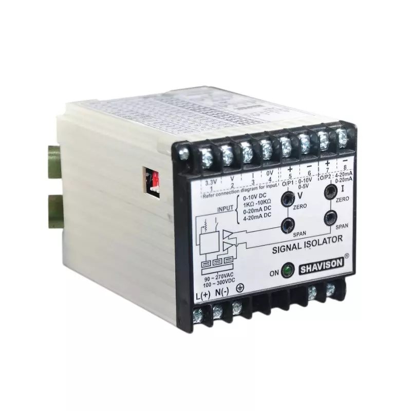 Shavison SC2 Analog Signal Converter 0-120 V Input Voltage 90 - 270 V AC Supply Voltage Range for Industrial Use, SC2-V16-B-B-U