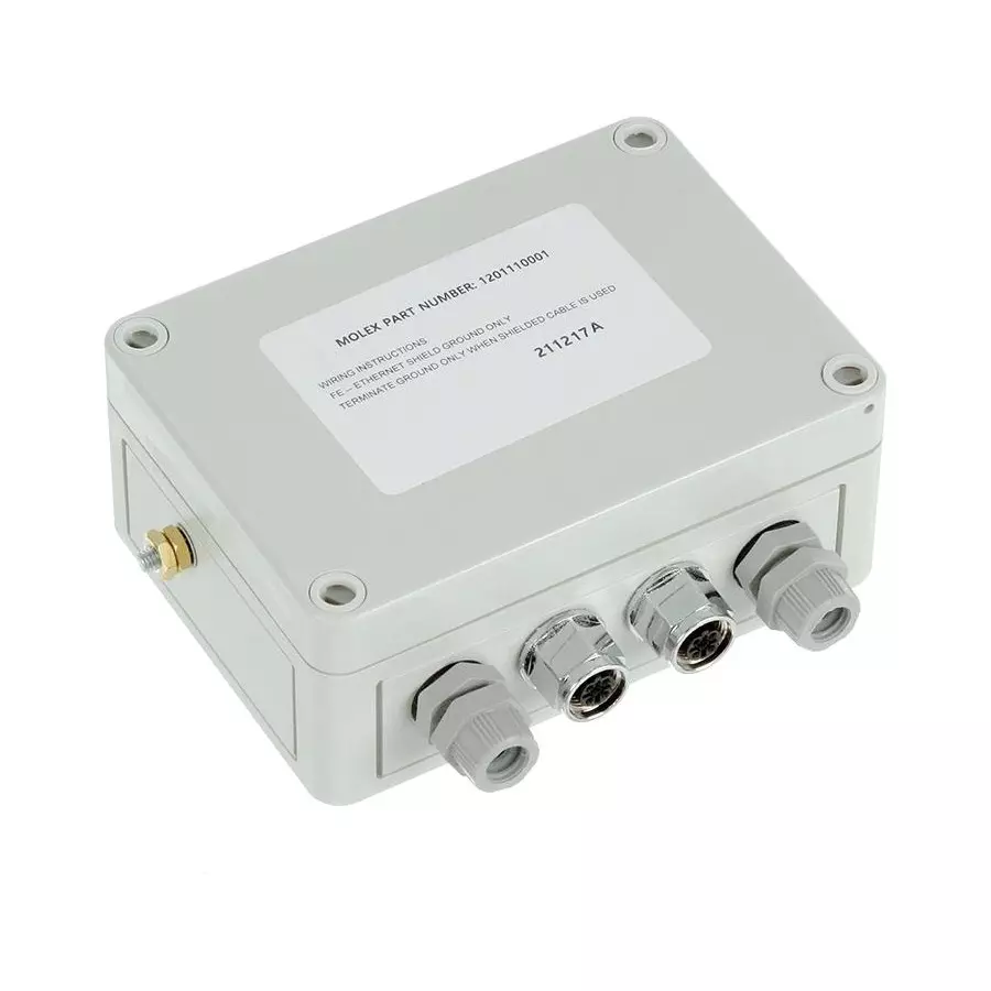Molex Convertor Box M12 Sensor Straight 4 Position Receptacle Convert to, 120111-0001