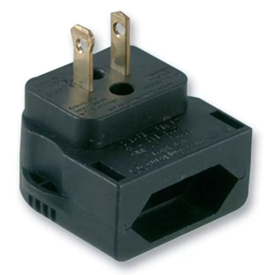 POWERCONNECTIONS Plug, Euro Cee7-American, Black, CP4A