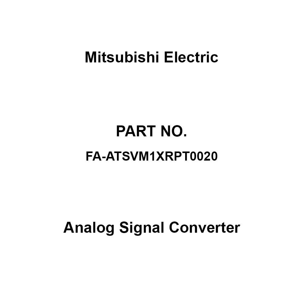 Mitsubishi Electric Analog Signal Converter Pt100(0 to +200℃) Input Signal RTD input Type, FA-ATSVM1XRPT0020