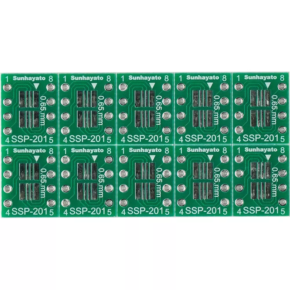 Sunhayato Sop Pitch Conversion Board 0.65/1.27 mm Cell Spacing, SSP-201 (Pack of 10)
