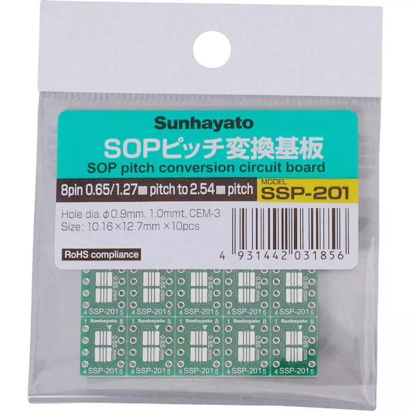 sunhayato-sop-pitch-conversion-board-065127-mm-cell-spacing-ssp-201-pack-of-10