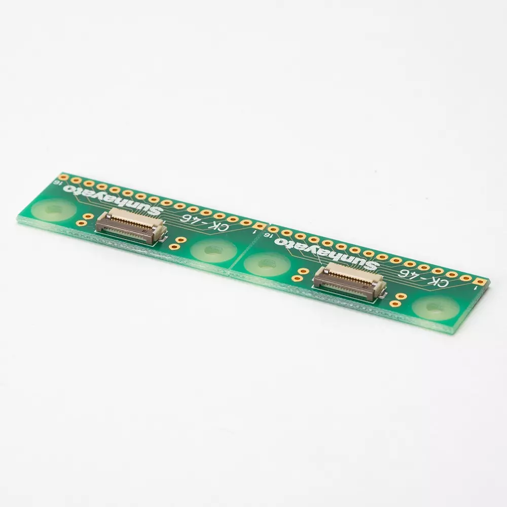 Sunhayato Fcc Connector Conversion Board Through hole, resist, silk Finish Type 0.9 mm Hole Diameter, CK-46