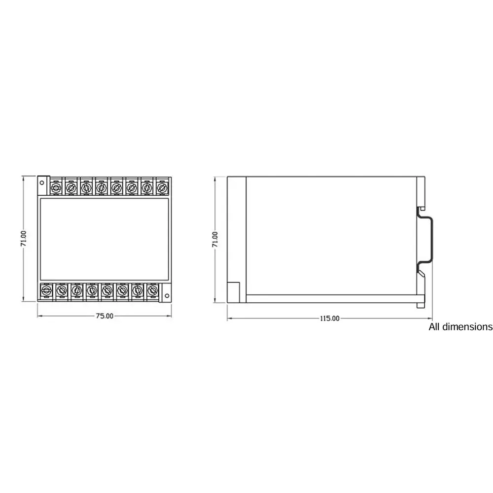 Shavison Dual Output Analog Signal Converter 4 - 20 mA Output 1, 4 - 20 mA Output 2 (18 ~ 36 V DC) Range, AS845-674