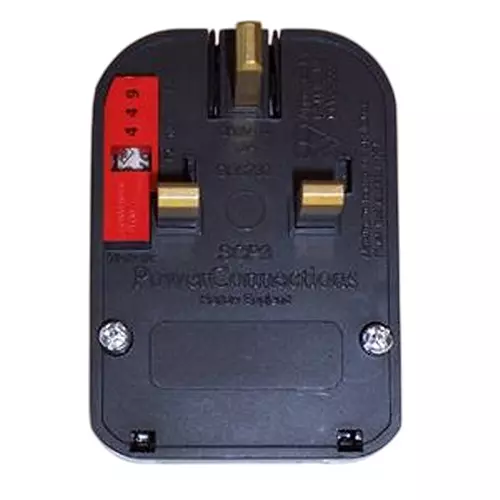 POWERCONNECTIONS Convertor Plug, Schuko-Uk, Blk, 10A, SCP3.BLACK.10A