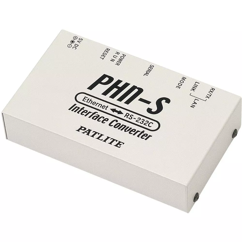 PATLITE Interface Converter AC100±10% (included AC adapter) Input interface / RS-232C (EIA compliant) Co mmuni, PHN-S
