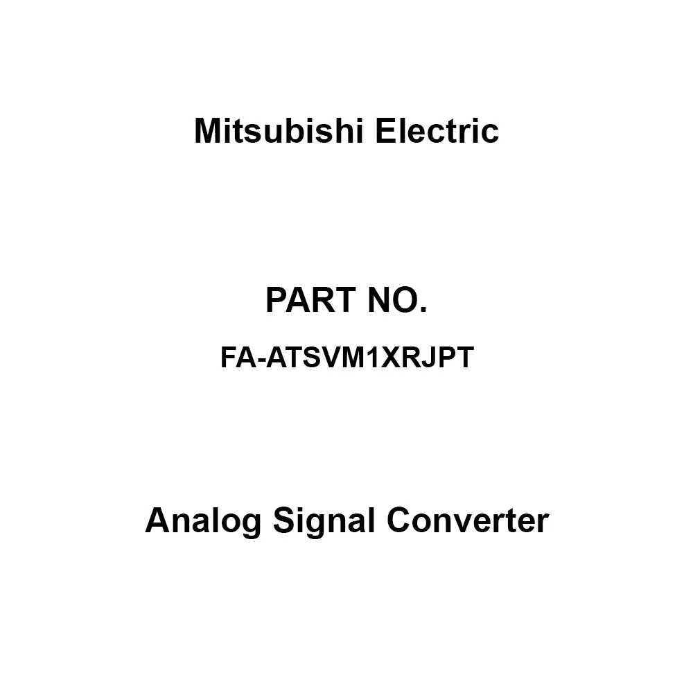 Mitsubishi Electric Analog Signal Converter Pt100(-200 to +600℃) Input Signal RTD input Type, FA-ATSVM1XRJPT