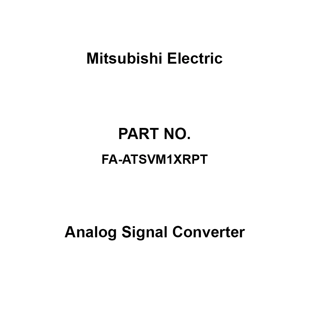 Mitsubishi Electric Analog Signal Converter Pt100(-200 to +650℃) Input Signal RTD input Type, FA-ATSVM1XRPT