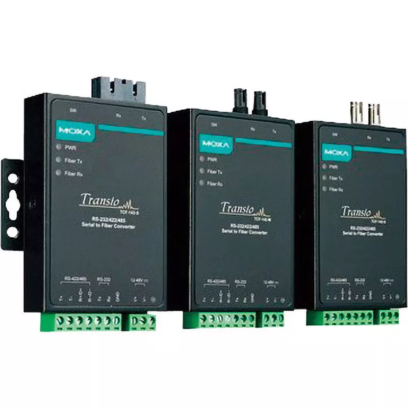 MOXA Serial Fiber Converter SC Connector 2.0 km (multi-mode) Transmission Distance, TCF-142-M-SC