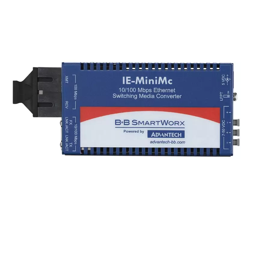 Advantech Optical Media Converter Multimode (MMF) Mode 1300 nm Wavelength 2.11 x4.57 x8.51 Dimensions, IMC-350I-MM-B