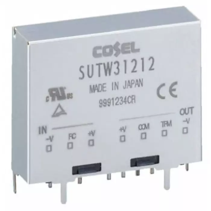 Cosel SUTW DC-DC Converter, ±24 V DC/ 130 mA Output, 36 - 76 V DC Input, 3.12W, PCB Mount, +85°C Max Temp, -40°C, SUTW34812