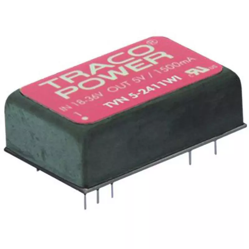 TRACO POWER 1 Output 15 DC V Output Voltage Through Hole Mount, TVN 5-2413WI