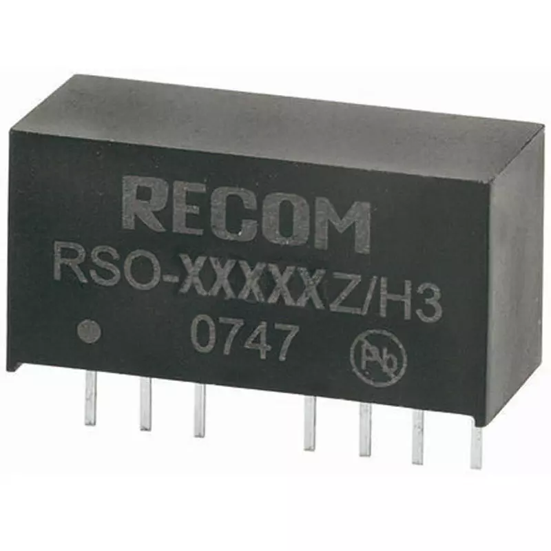 RECOM DC-DC Converter 1 W Rated Power 67 mA Output Current, RSO-1215SZ (Pack of 22)