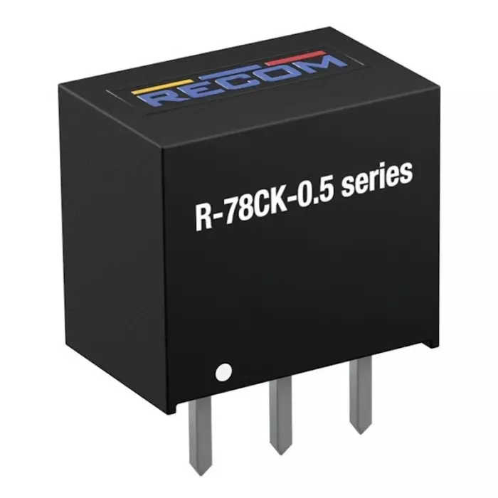 RECOM POWER 1-Channel Non-Isolated DC-DC Converter Current Voltage 500 mA 3-Pin SIP3, R-78CK15-0.5
