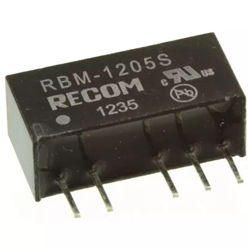 RECOM DC-DC Converter 1 W Rated Power 200 mA Output Current, RBM-1205S (Pack of 30)