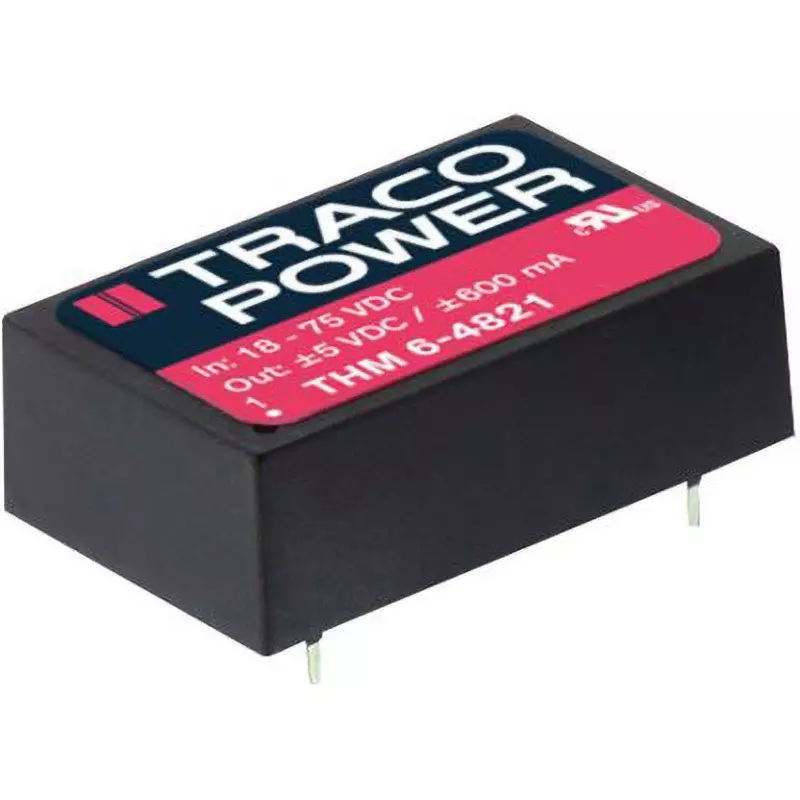 TRACO POWER 1 Output 5 DC V Output Voltage PCB Mount, THM 6-2411 (Pack of 10)