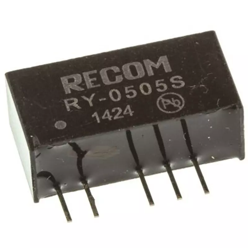 RECOM DC-DC Converter 1 W Power 200 mA Output Current, RY-0505S (Pack of 25)