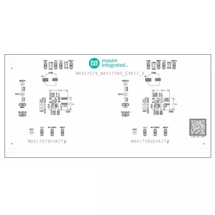 maxim DC-DC Converter Integrated maX17579EVKIT for maX17579 and maX17580, maX17579EVKIT#