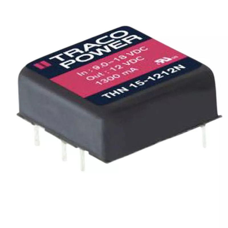 TRACO POWER Isolated DC/DC Converter 18 to 36 DC Input Voltage Range 15 W Rated Power ±500 mA Output, THN 15-2423N (Pack of 10)
