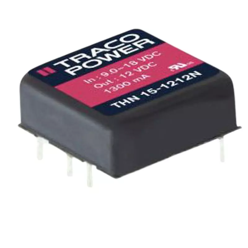 TRACO POWER Isolated DC/DC Converter 18 to 36 DC Input Voltage Range 15 W Rated Power ±500 mA Output, THN 15-2423N