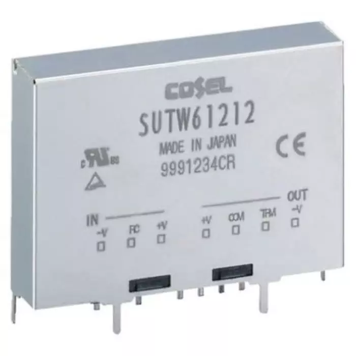 Cosel SUTW DC-DC Converter, ±24 V DC/ 250 mA Output, 36 - 76 V DC Input, 6W, PCB Mount, +85°C Max Temp, -40°C Min, SUTW64812