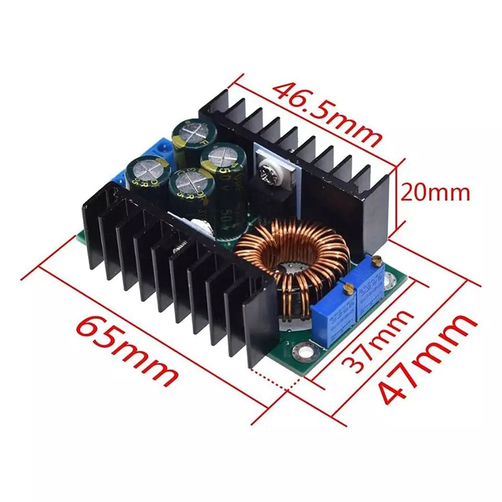 amiciSmart DC-DC Buck Convertor 300 W 5-40 V to 1.2-35 V Adjustable for DIY Application, DC-BUCK-300