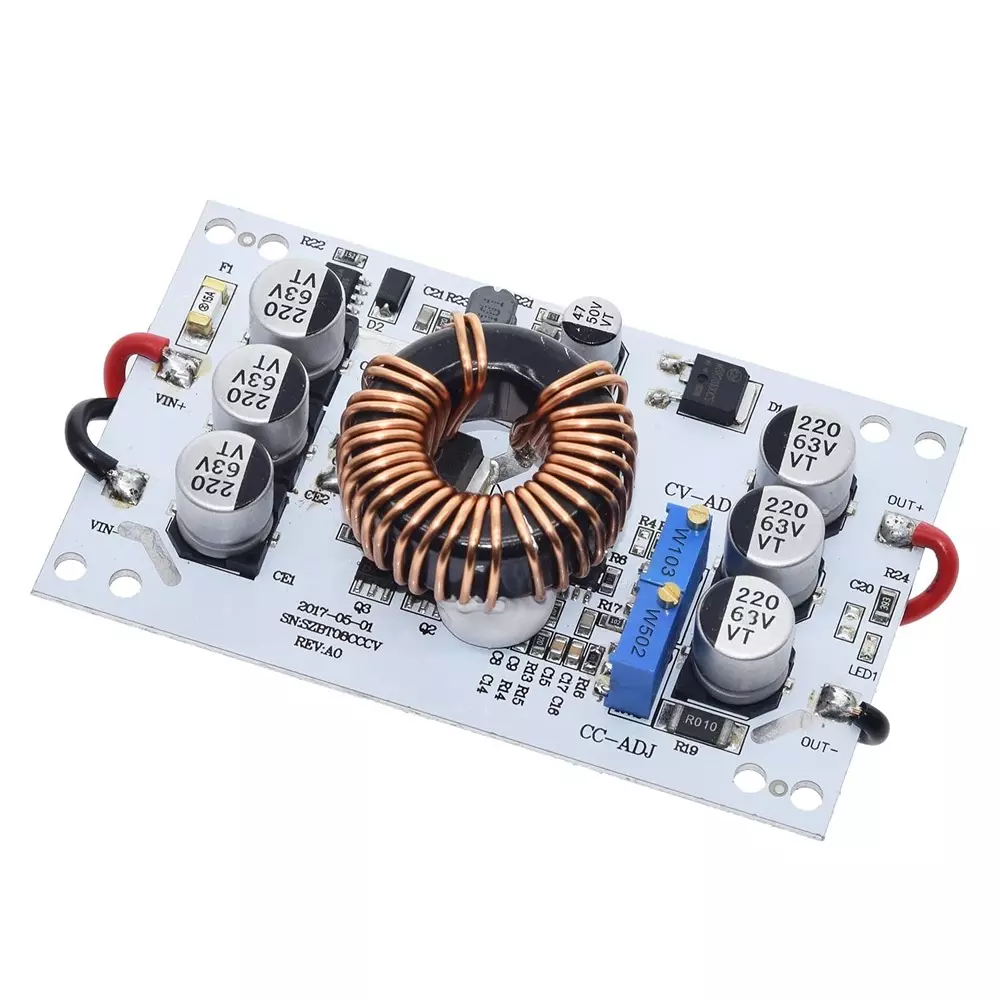 AmiciSolar DC-DC Boost Converter 600 W 10-60 V to 12-60 V Adjustable 10 A High Efficiency Aluminum Plate Design, LED-CC-POW-600W