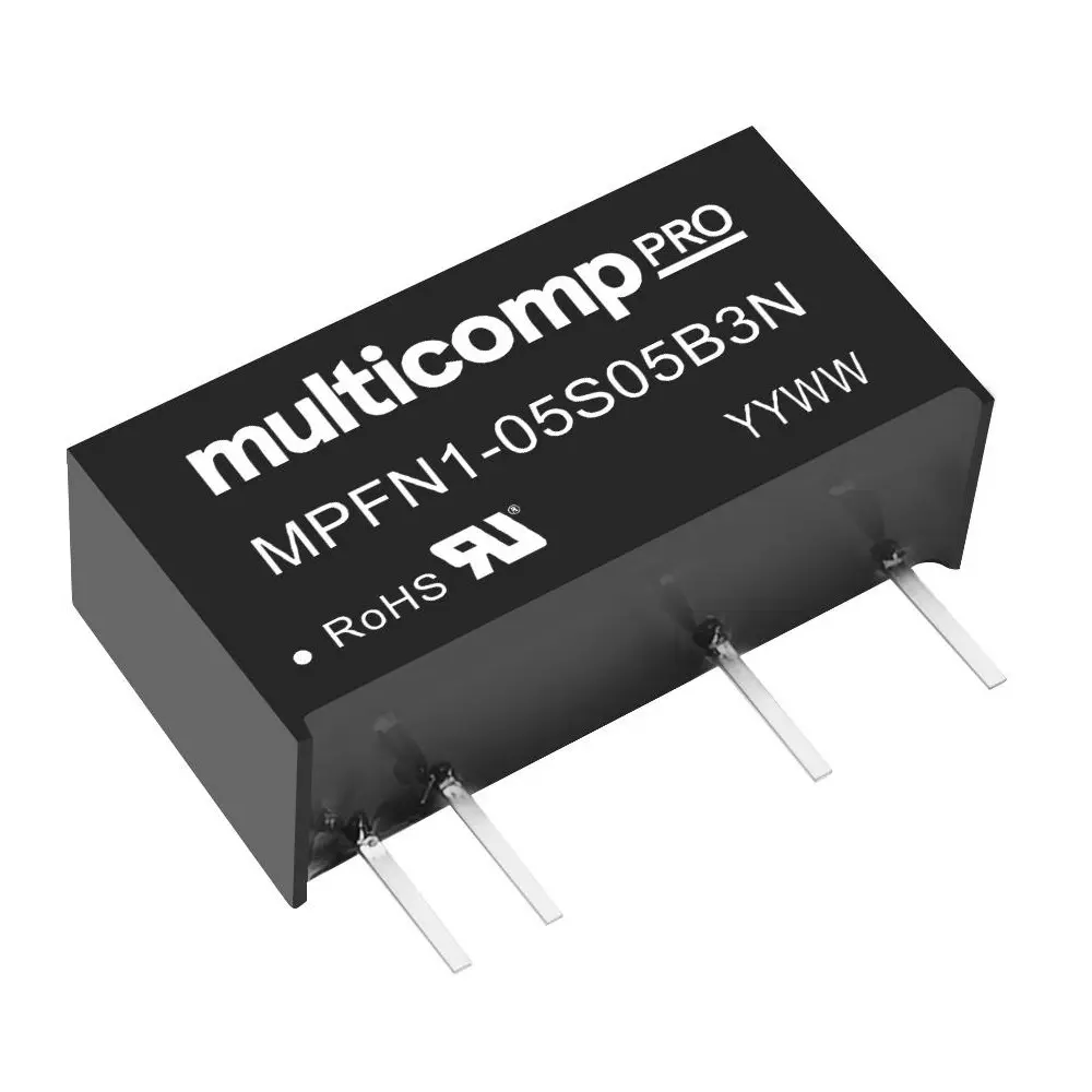 MULTICOMP PRO Isolated Through Hole DC/DC Converter 1 Output 42 mA 24 V, MPFN1-24S24B3N