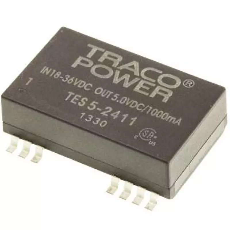 TRACO POWER DC-DC Converter 18-36 DC Input Voltage Range 5 W Rated Power 1 A Output Current, TES 5-2411